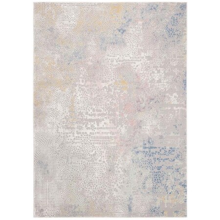 Safavieh 2 ft. 7 in. x 8 ft. Meadow 181F Power Loomed Rectangle Area Rug Grey & Gold MDW181F-28
